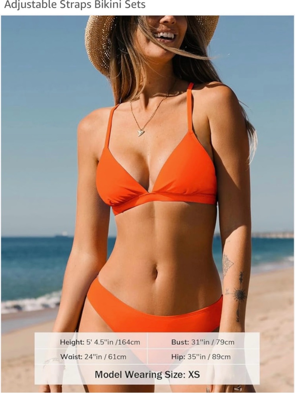 Cupshe neon Adjustable Straps Bikini Top and Bottom Set - Women Swim